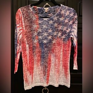 Reba flag print shirt